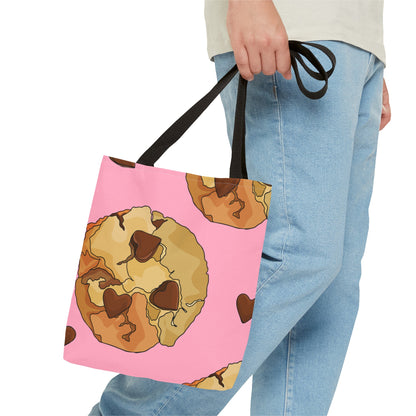 Chocolate Chip Heart Cookies Tote Bag