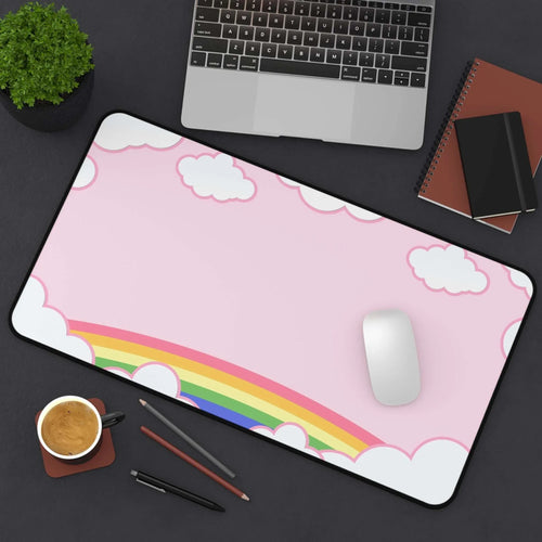 Above the Rainbow Desk Mat - Pink Sweetheart