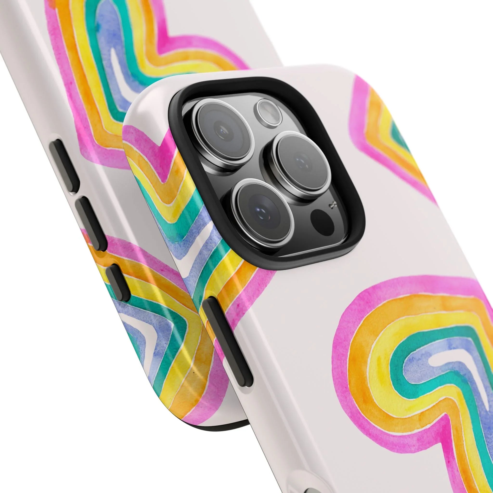 Rainbow Hearts Phone Case (Apple & Android) - Pink Sweetheart