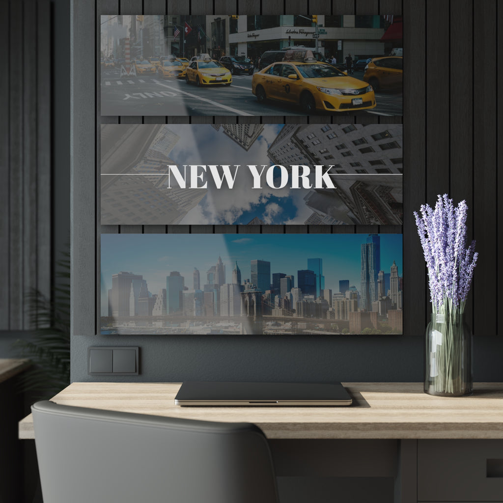 New York Skyline Acrylic Prints (Triptych)