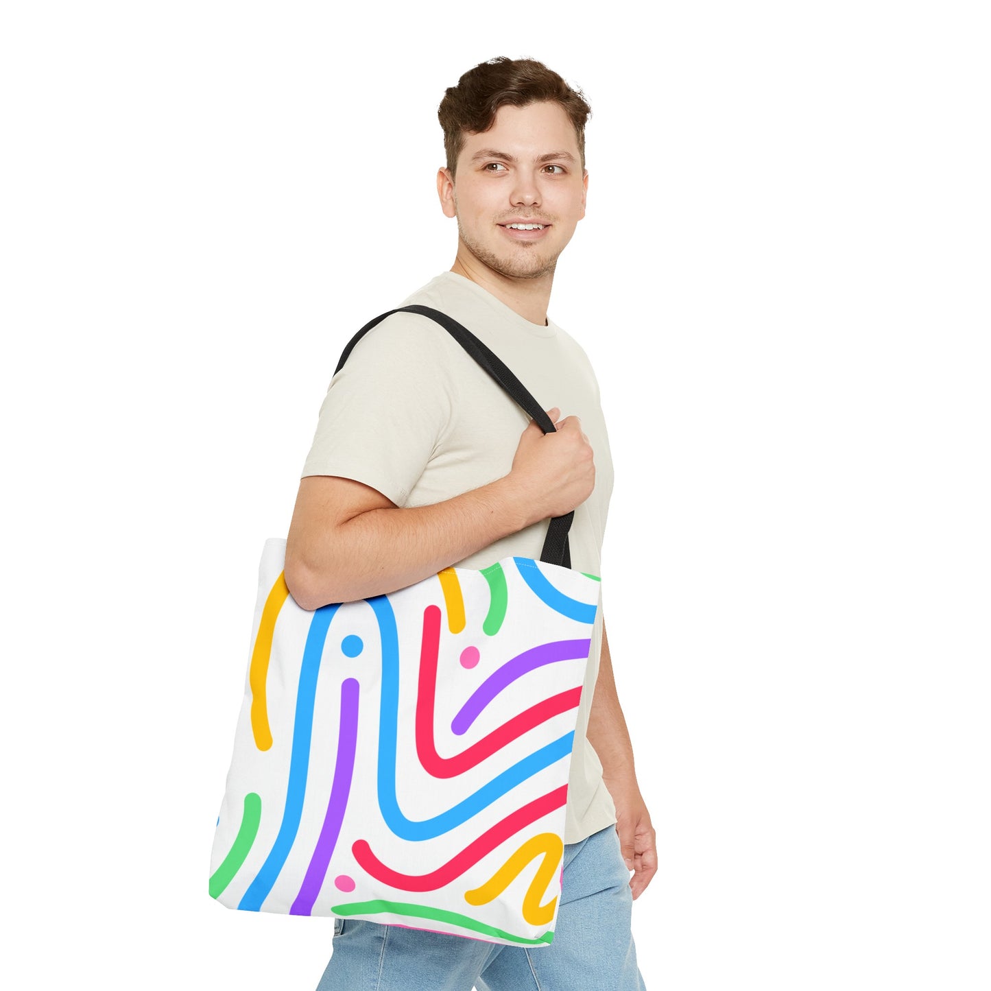 Colorful Doodle Swirl Tote Bag