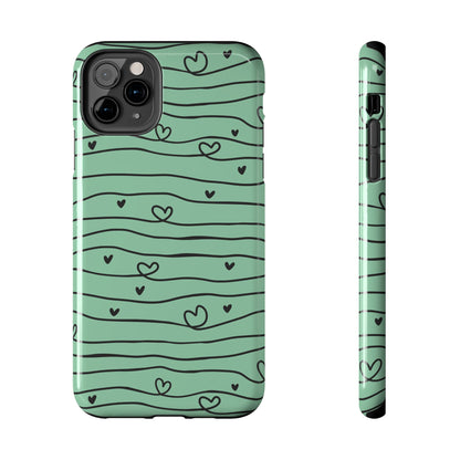 Scribble Love Hearts Phone Case