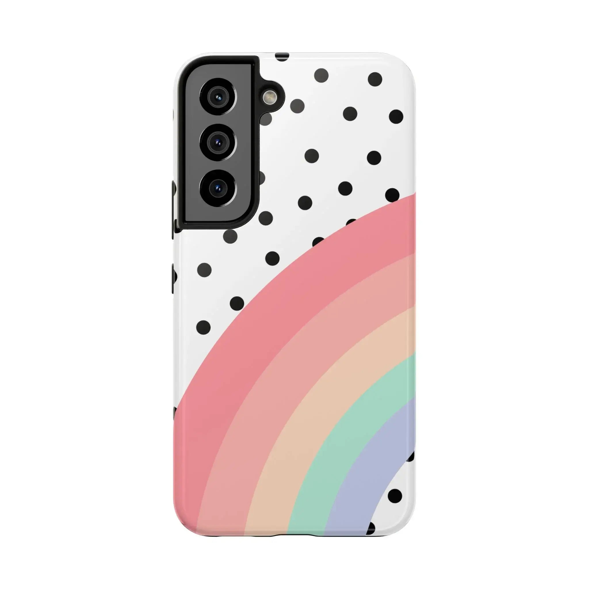 Polka Dot Rainbow Phone Case (Apple & Android) - Pink Sweetheart