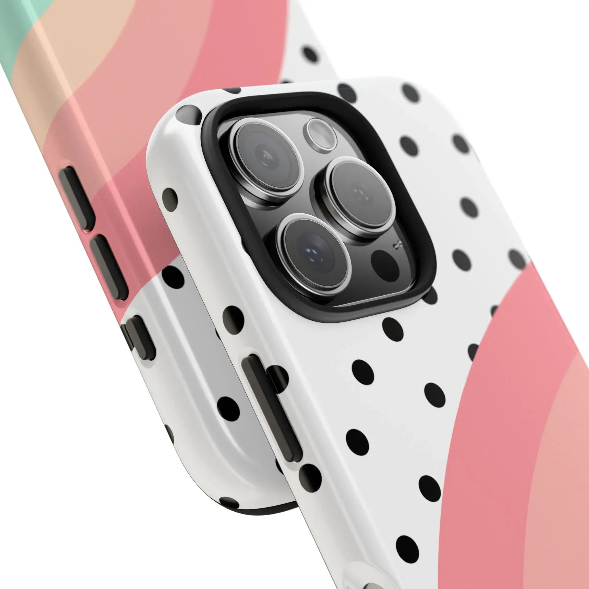 Polka Dot Rainbow Phone Case (Apple & Android) - Pink Sweetheart