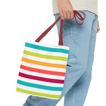 Colorful Candy Lines Tote Bag