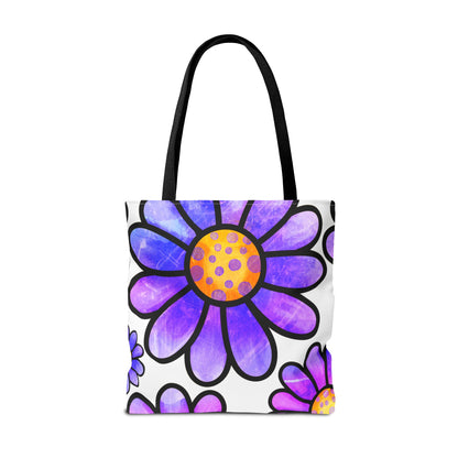 Purple Florals Tote Bag