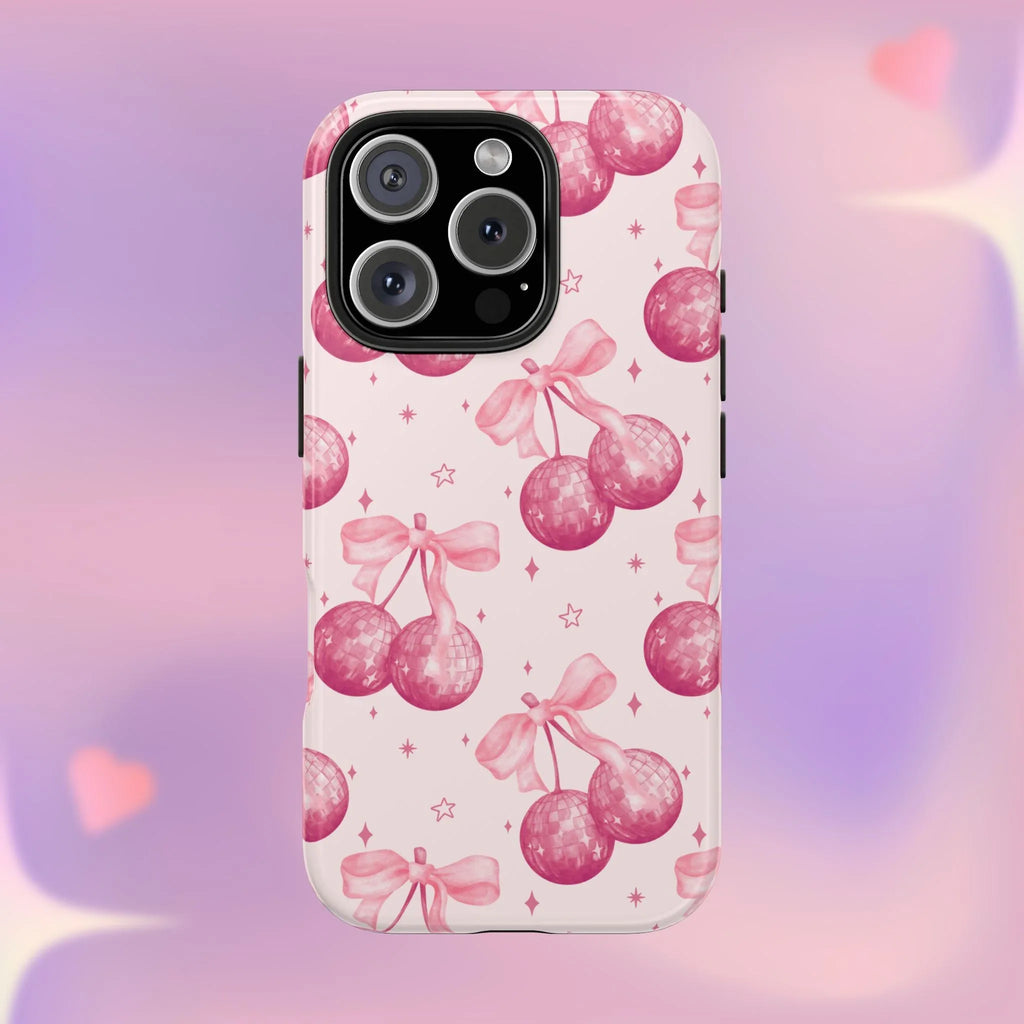 Disco Cherries Phone Case (Apple & Android) - Pink Sweetheart