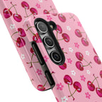 Pink Cherry Sparkle Pattern Tough Phone Case (Apple & Android) - Pink Sweetheart