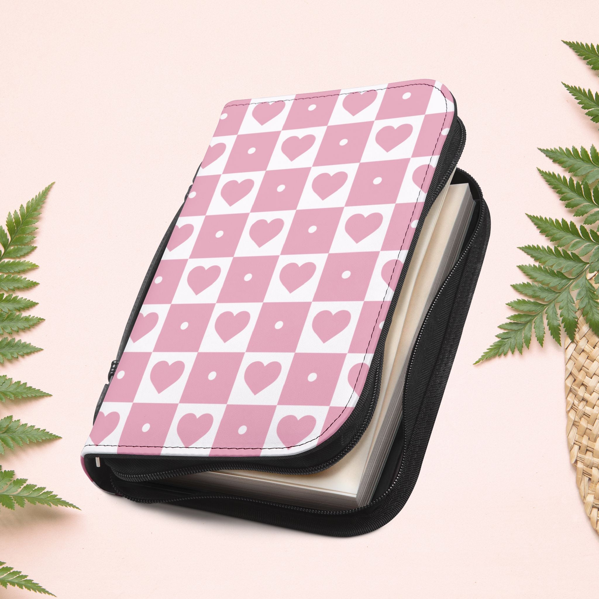 Pink Checkered Hearts Book Cover