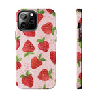 Cute Strawberries Phone Case (Apple & Android) - Pink Sweetheart