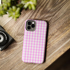Pink Gingham Phone Case (Apple & Android)