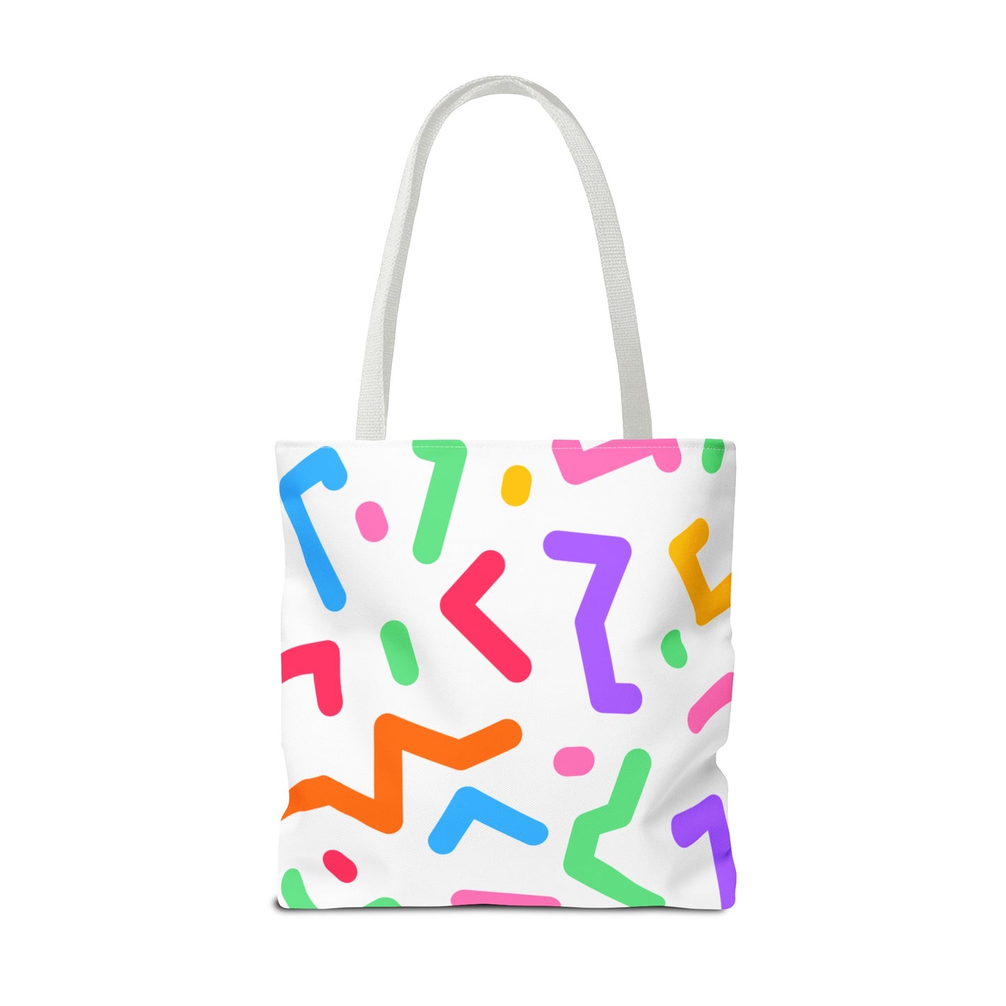 Colorful Doodle Zig Zags Tote Bag