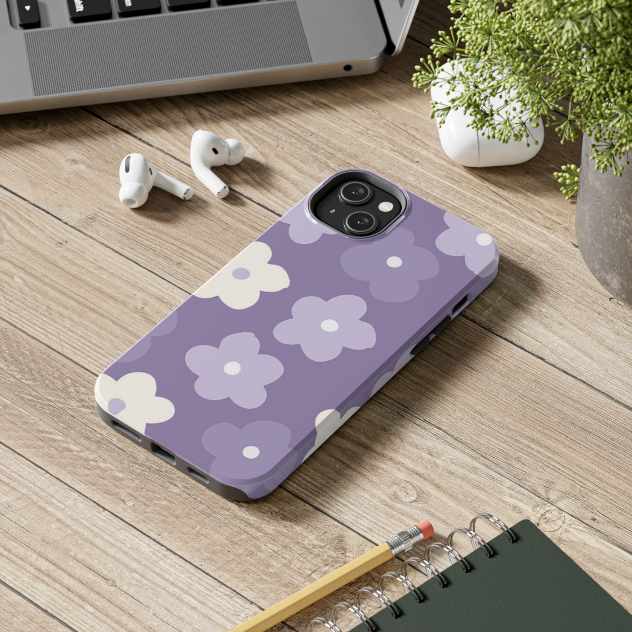 Pastel Purple Flowers Phone Case (Apple & Android)