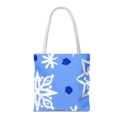 Blue Winter Snowflakes Tote Bag