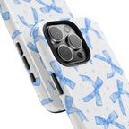 Lacey Baby Blue Ribbons Phone Case (Apple & Android) - Pink Sweetheart