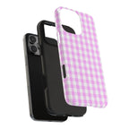 Pink Gingham Phone Case (Apple & Android) - Pink Sweetheart