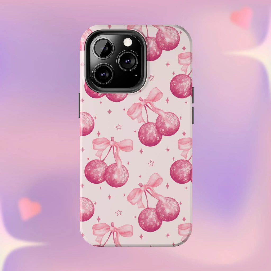 Disco Cherries Phone Case (Apple & Android) - Pink Sweetheart