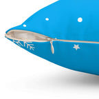 Frosty Blue Winter Snowflakes Square Pillow