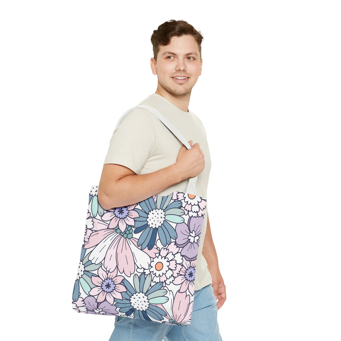 Vintage Floral Bloom Tote Bag