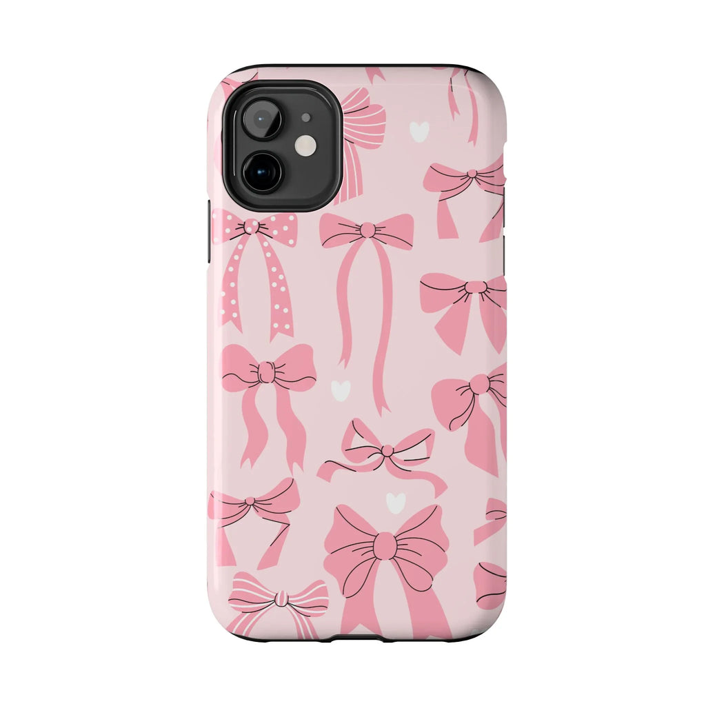 Pink Bow Ribbons Phone Case (Apple & Android) - Pink Sweetheart