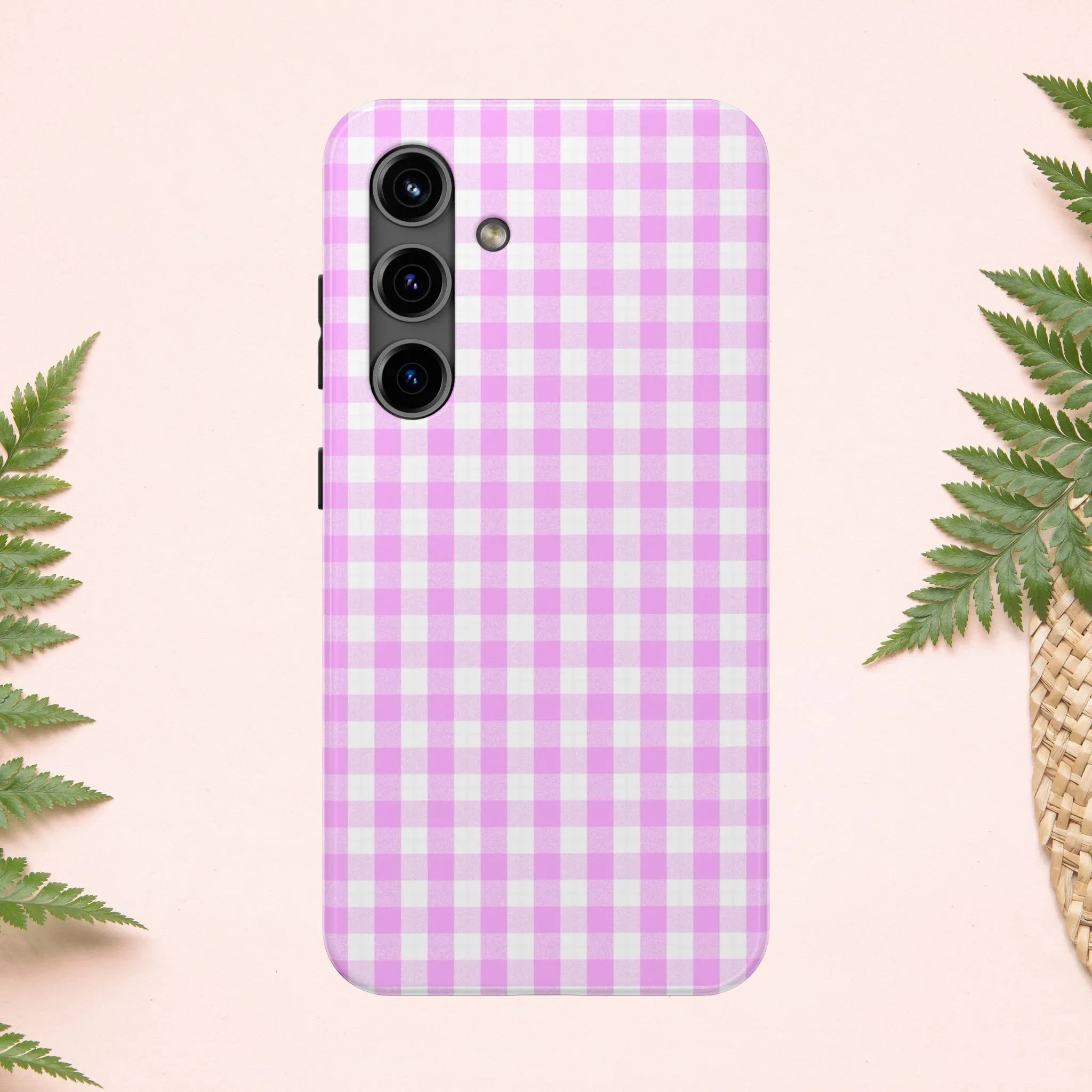 Pink Gingham Phone Case (Apple & Android) - Pink Sweetheart