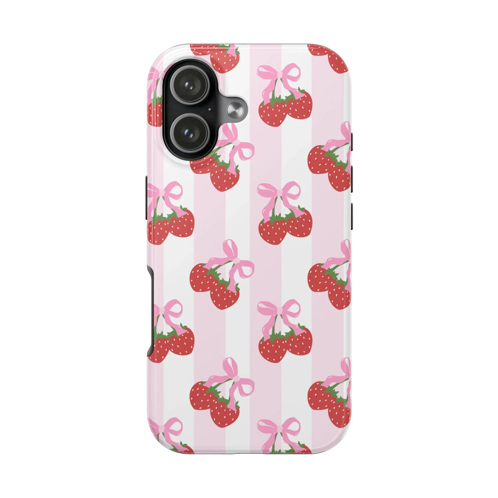 Strawberry Cherries Phone Case (Apple & Android) - Pink Sweetheart