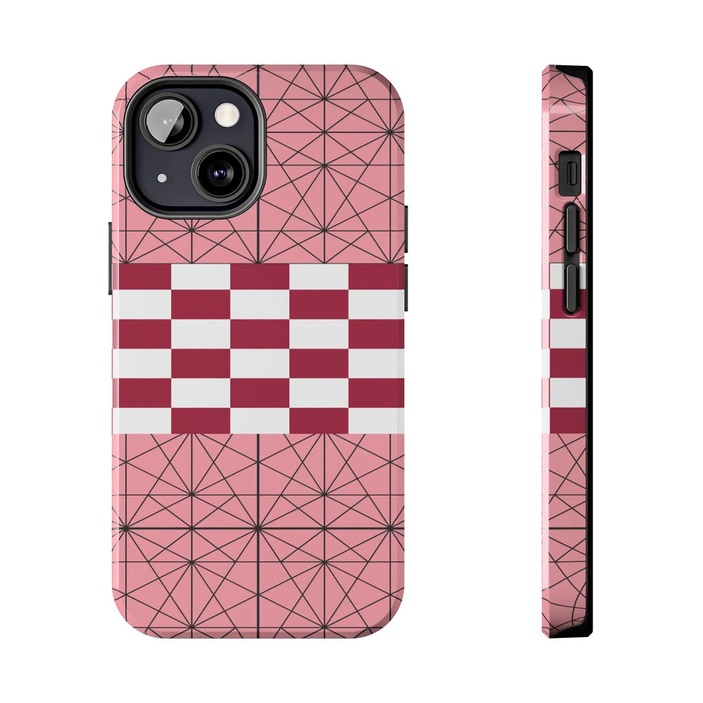 Geometric Kimono Tough Phone Case (Apple & Android) - Pink Sweetheart