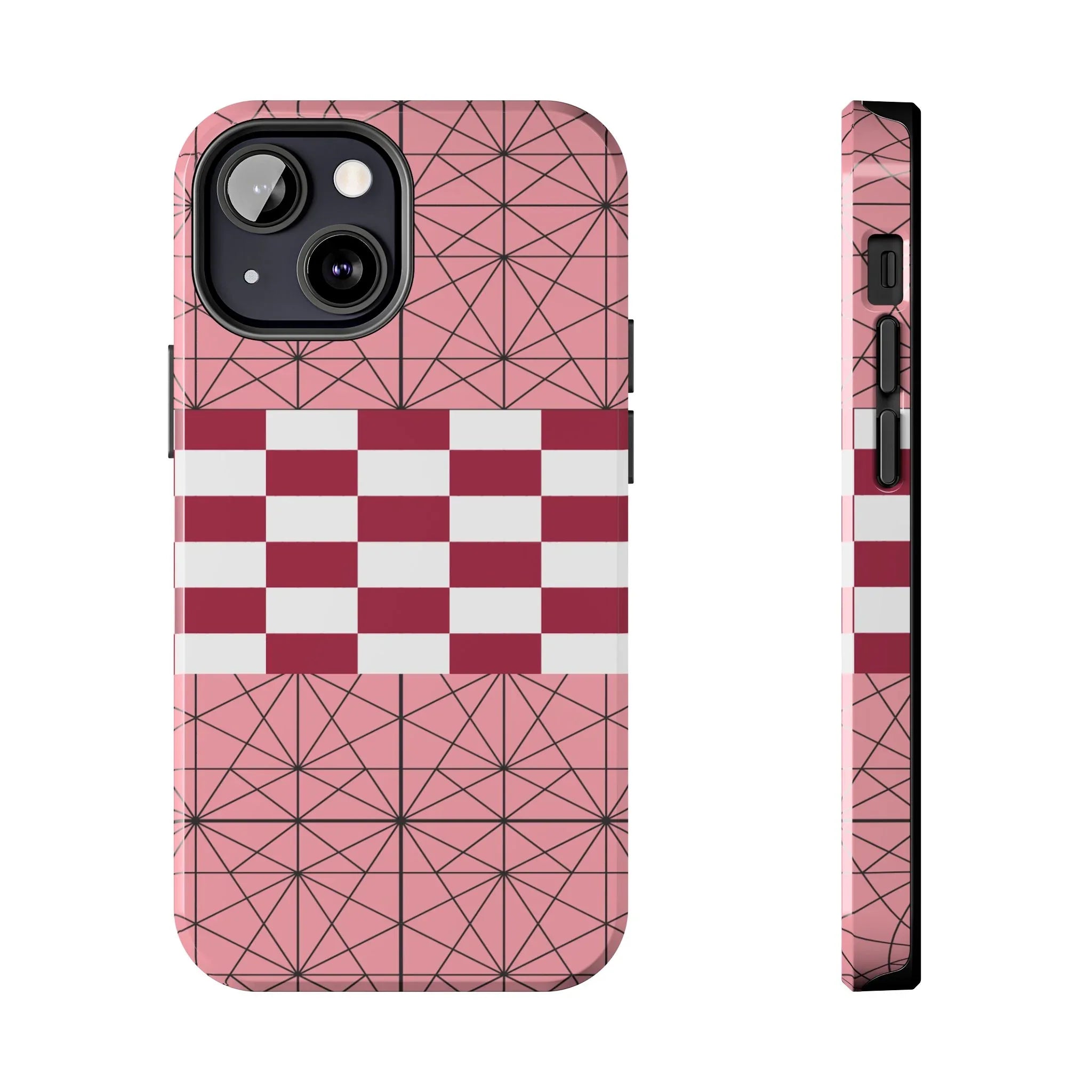 Geometric Kimono Tough Phone Case (Apple & Android) - Pink Sweetheart