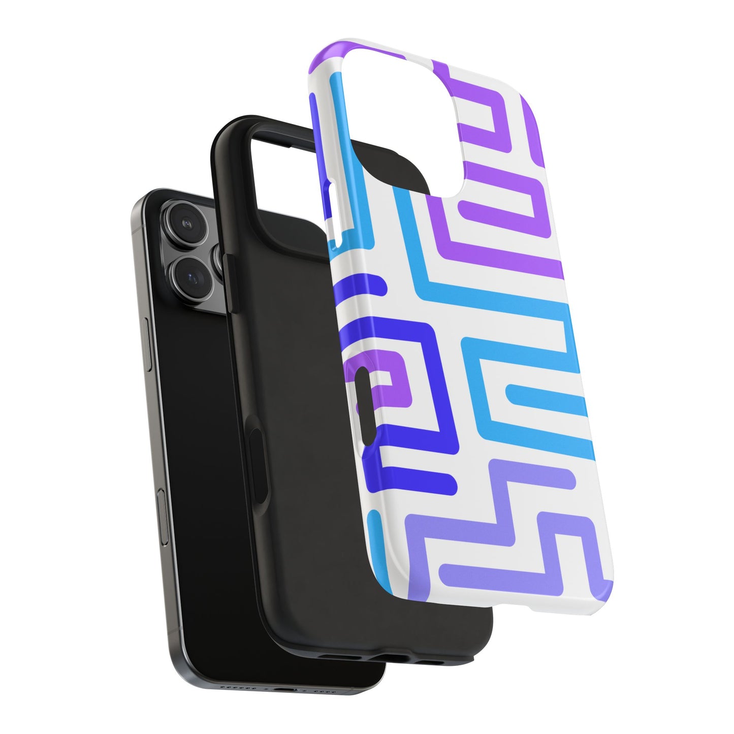 Abstract Neon Maze Phone Case