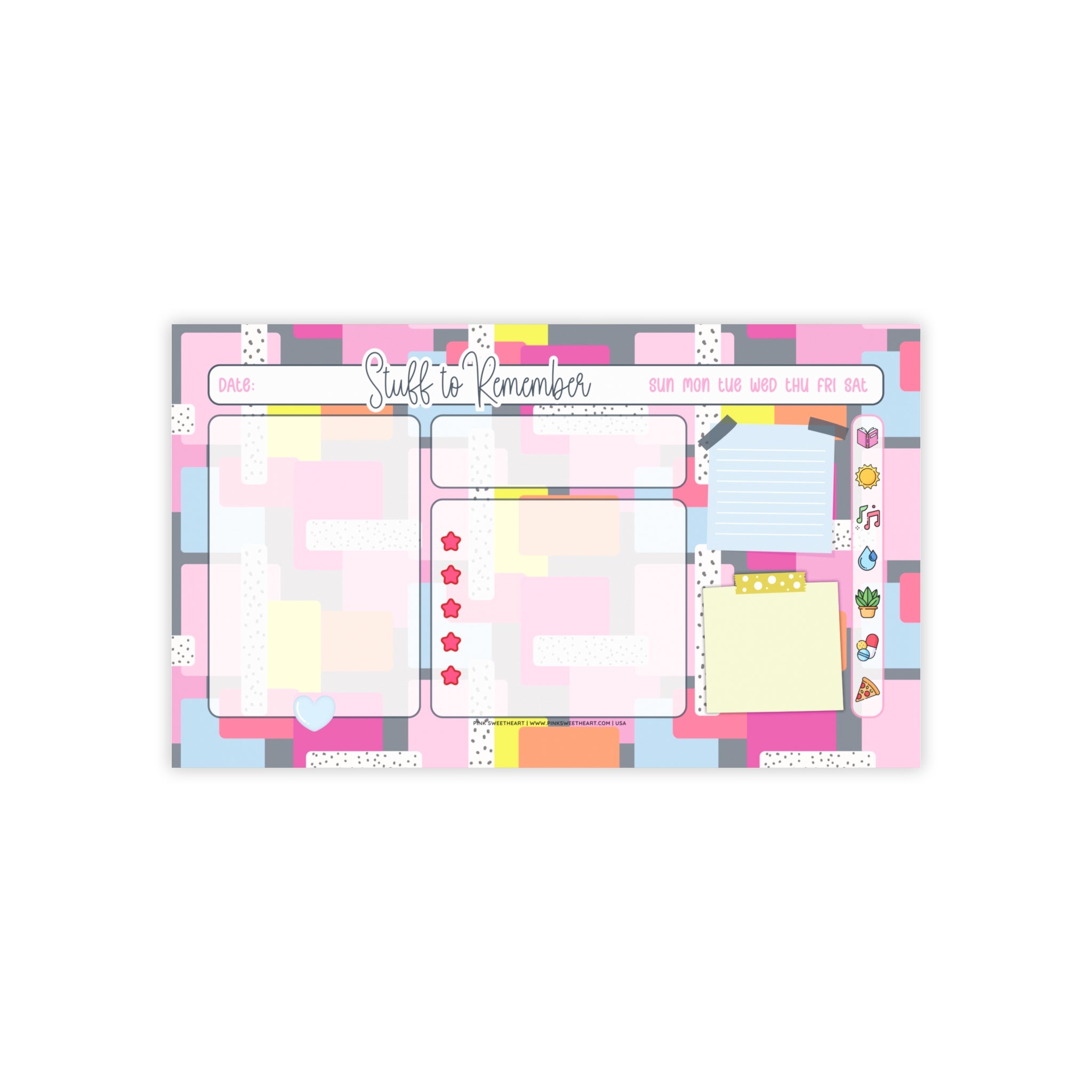 Eccentric Pattern Sticky Note Pad