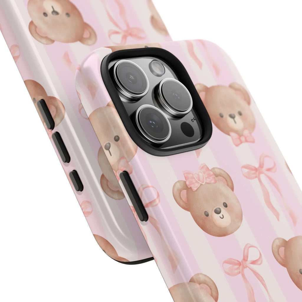 Cuddly Teddy Bear Phone Case (Apple & Android) - Pink Sweetheart