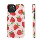 Cute Strawberries Phone Case (Apple & Android) - Pink Sweetheart