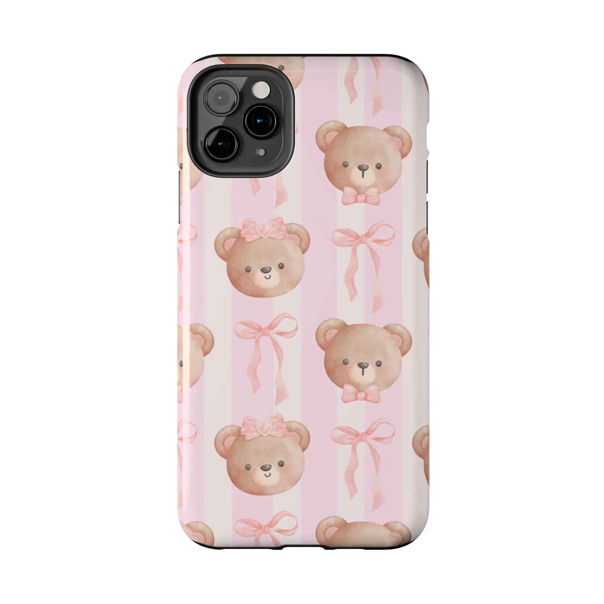 Cuddly Teddy Bear Phone Case (Apple & Android) - Pink Sweetheart