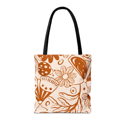 Autumn Butterfly Floral Tote Bag