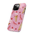 Cherry on Top Ice Cream Phone Case (Apple & Android) - Pink Sweetheart