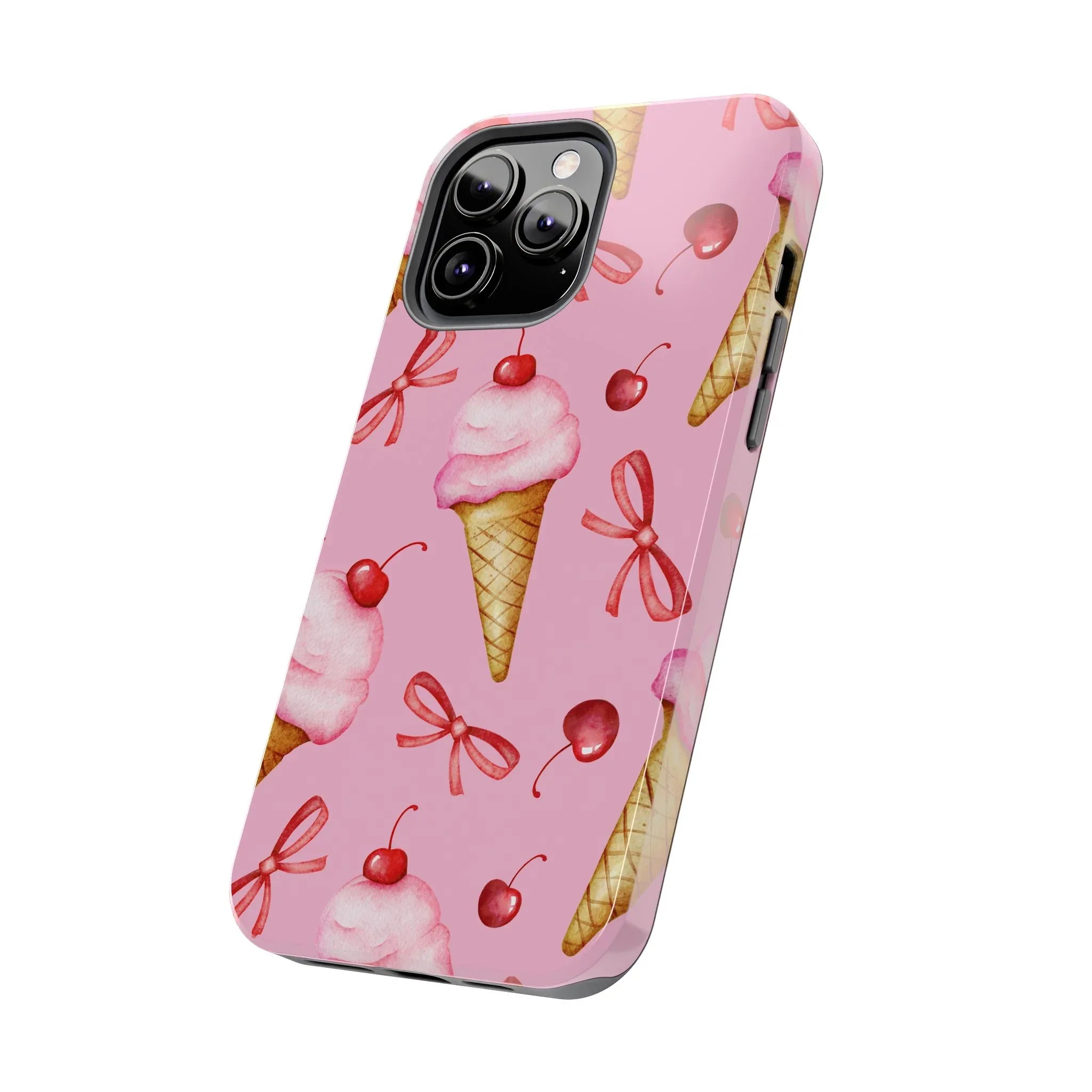 Cherry on Top Ice Cream Phone Case (Apple & Android) - Pink Sweetheart