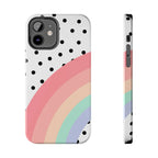 Polka Dot Rainbow Phone Case (Apple & Android) - Pink Sweetheart