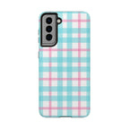 Pastel Gingham Phone Case (Apple & Android) - Pink Sweetheart