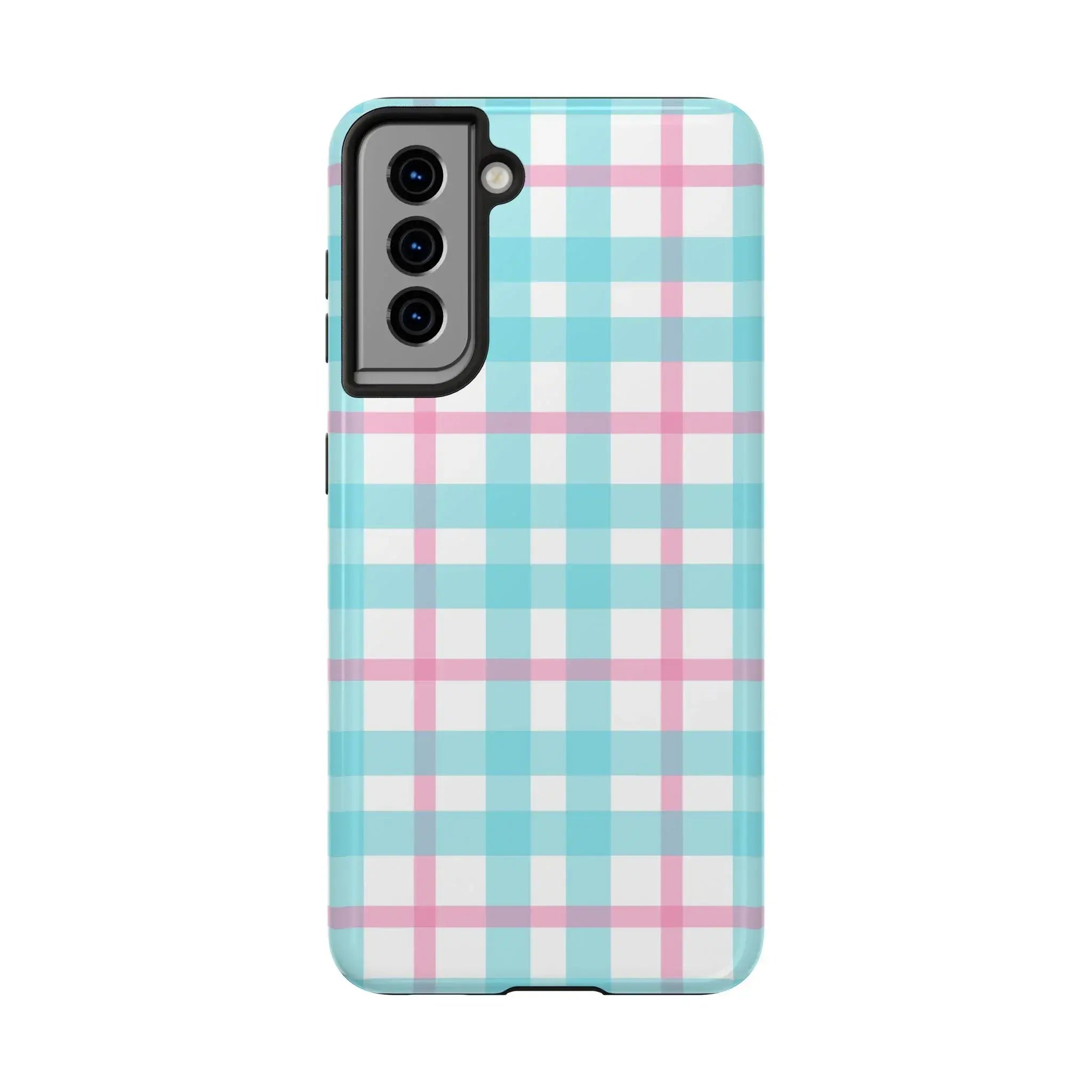 Pastel Gingham Phone Case (Apple & Android) - Pink Sweetheart