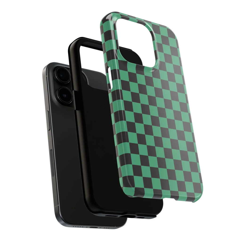 Checkered Kimono Tough Phone Case (Apple & Android) - Pink Sweetheart
