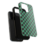 Checkered Kimono Tough Phone Case (Apple & Android) - Pink Sweetheart