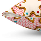 Baked Gingerbread Cookies Square Pillow