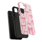Pink Bow Ribbons Phone Case (Apple & Android) - Pink Sweetheart