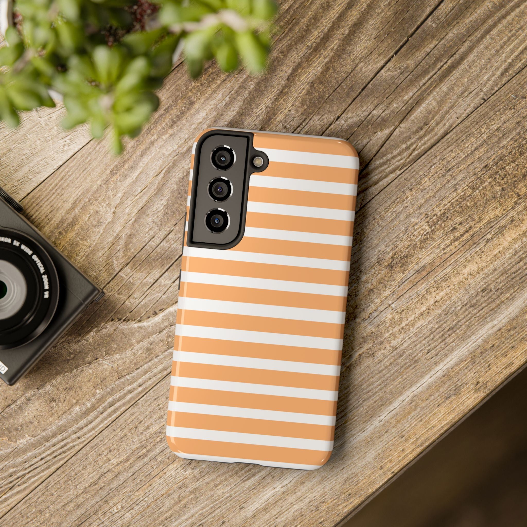 Orange Stripe Lines Phone Case (Apple & Android)