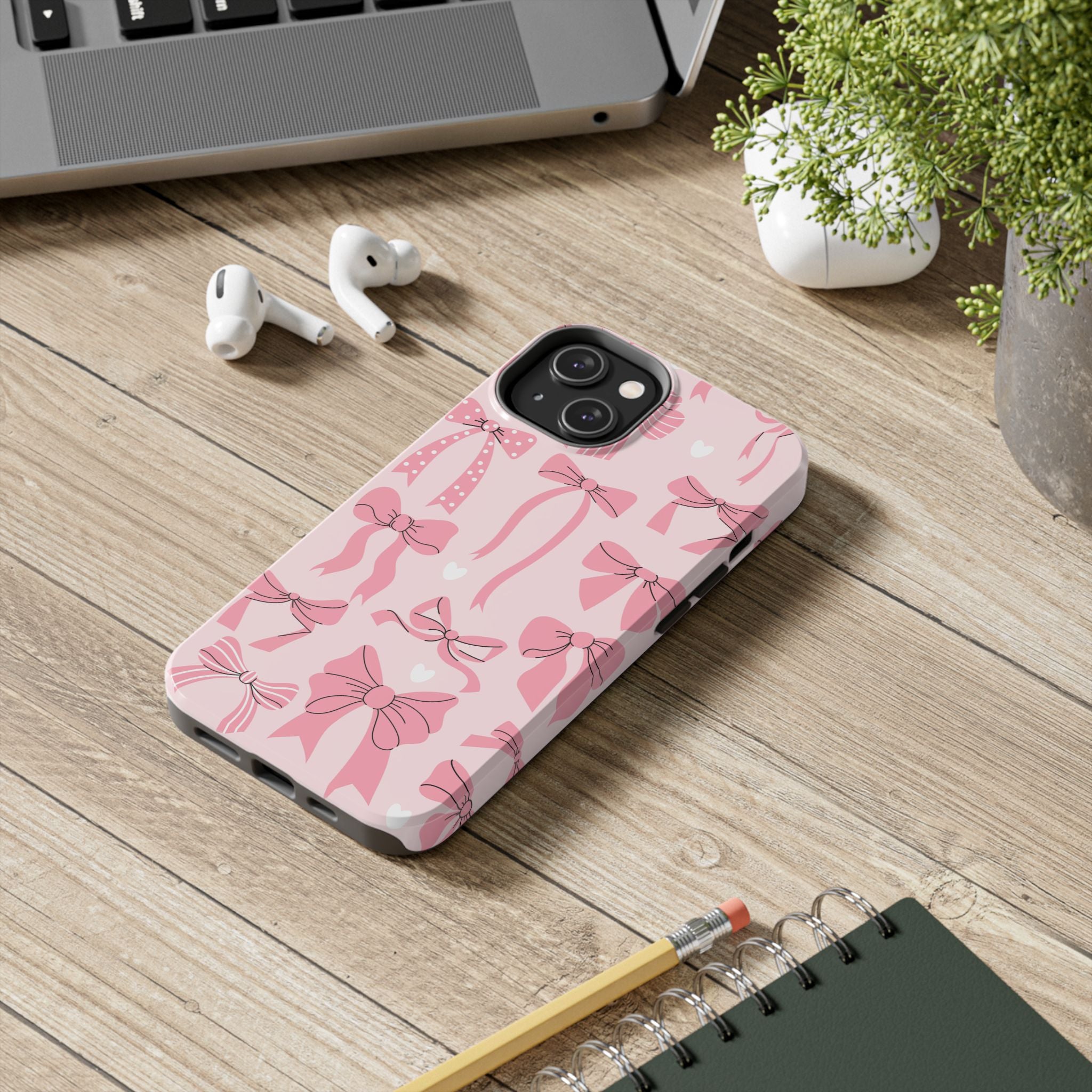 Pink Bow Ribbons Phone Case (Apple & Android)
