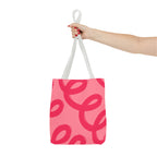 Red Spiral Loops Tote Bag