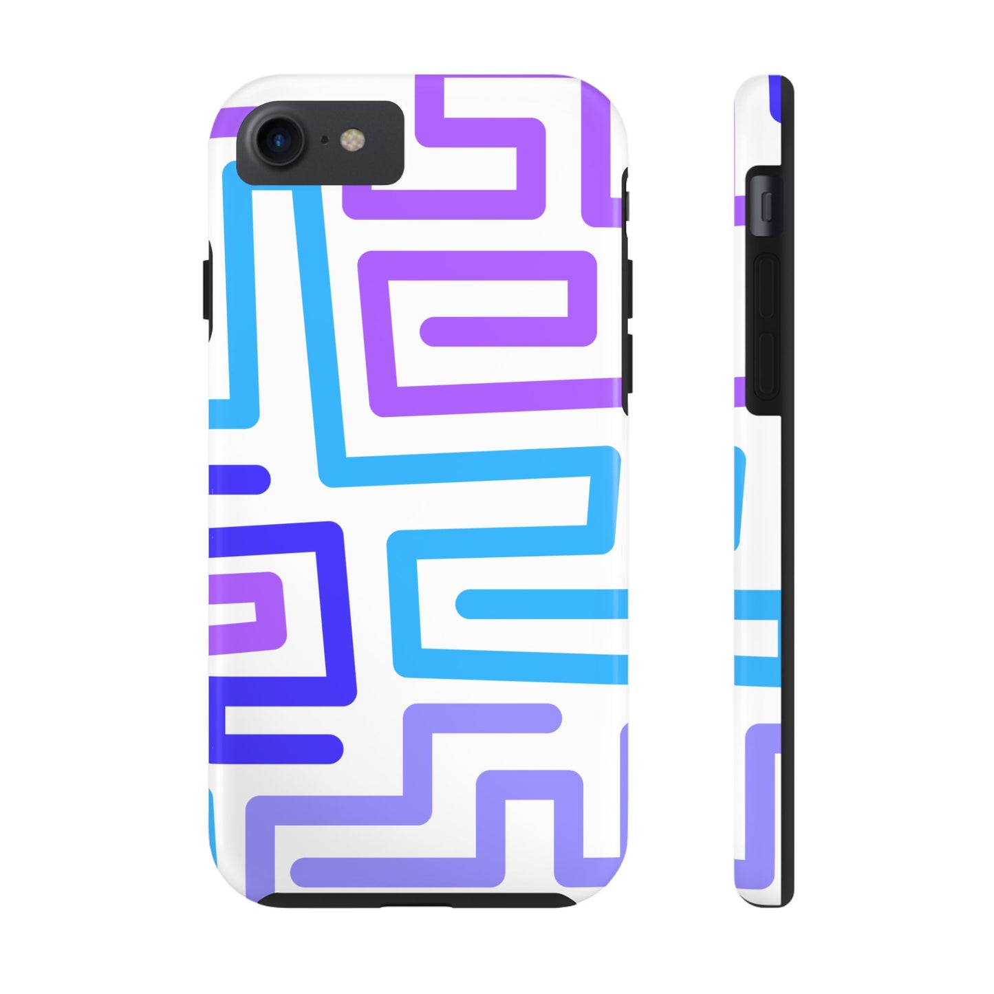 Abstract Neon Maze Phone Case