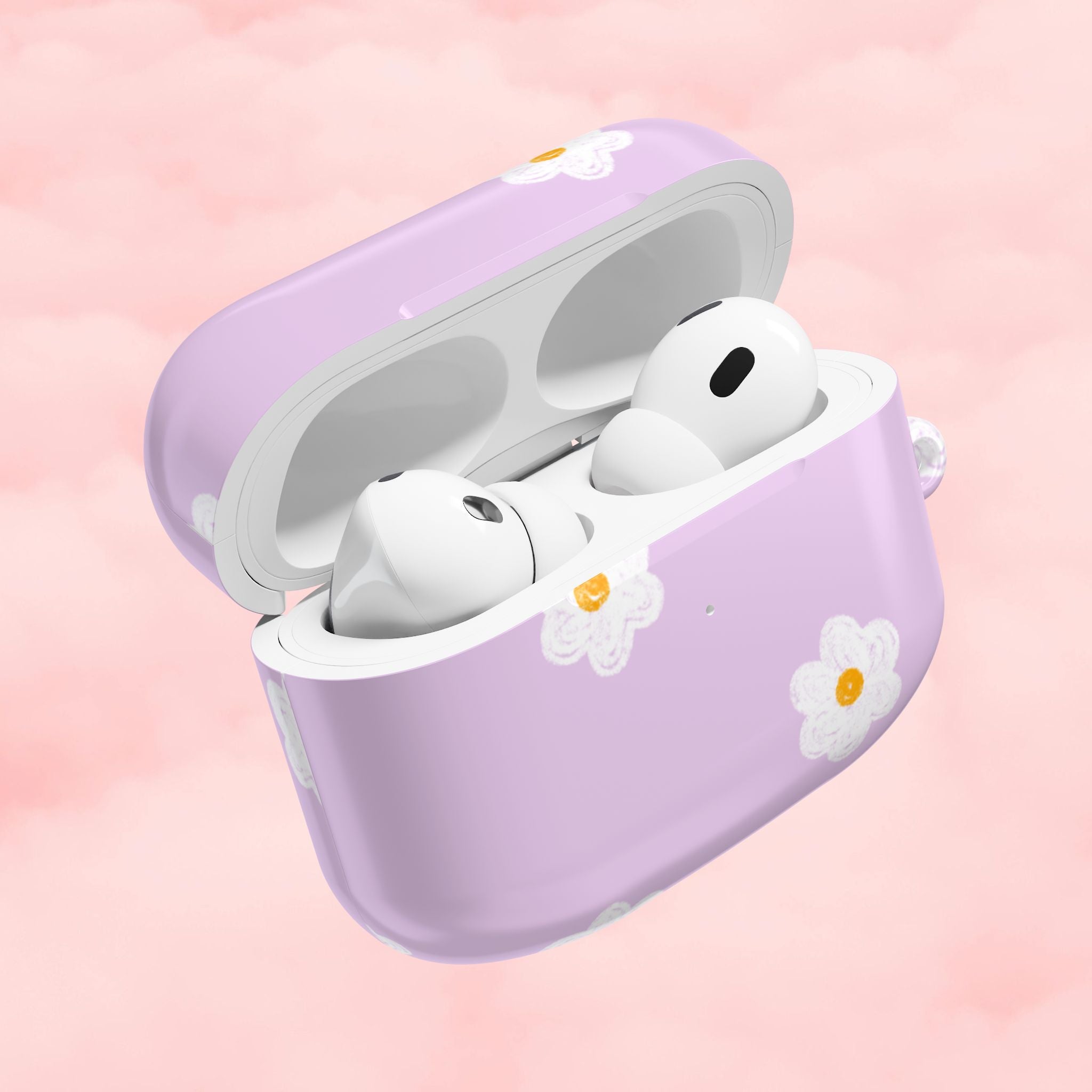 Purple Daisy Floral AirPod Case