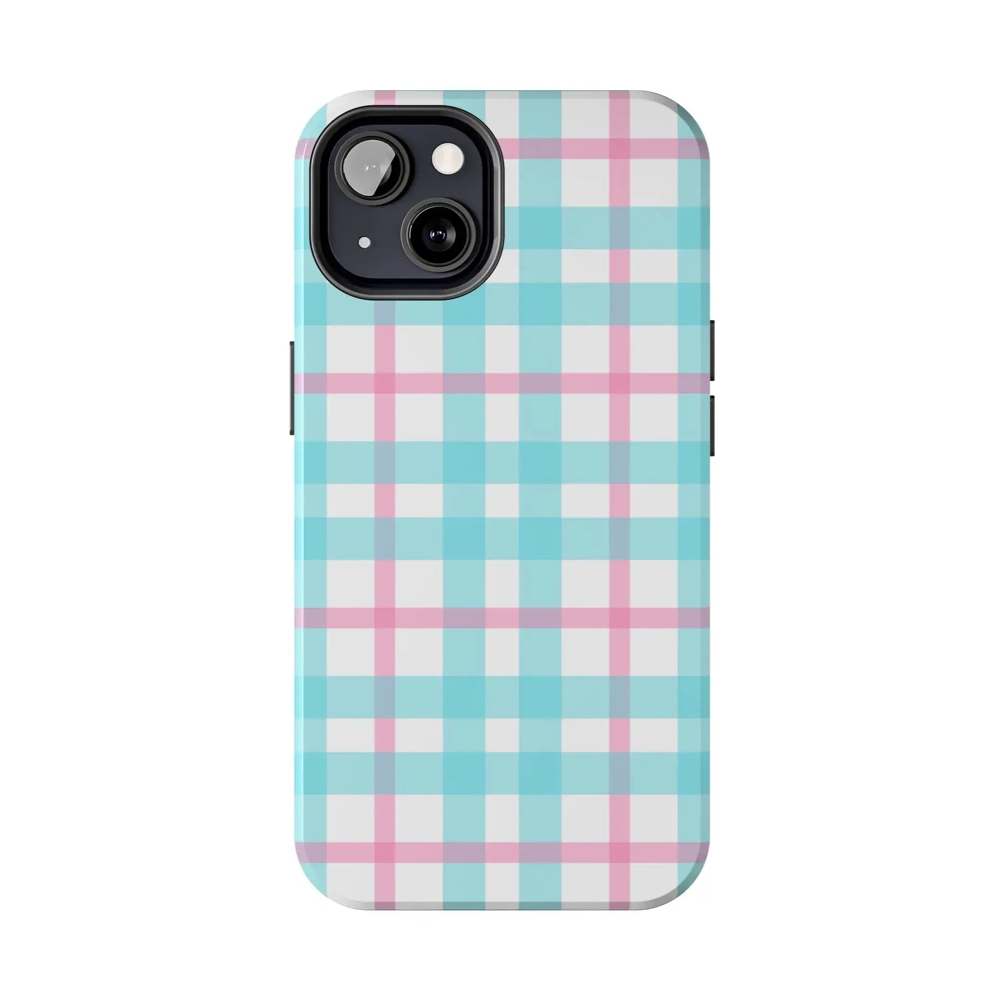 Pastel Gingham Phone Case (Apple & Android) - Pink Sweetheart