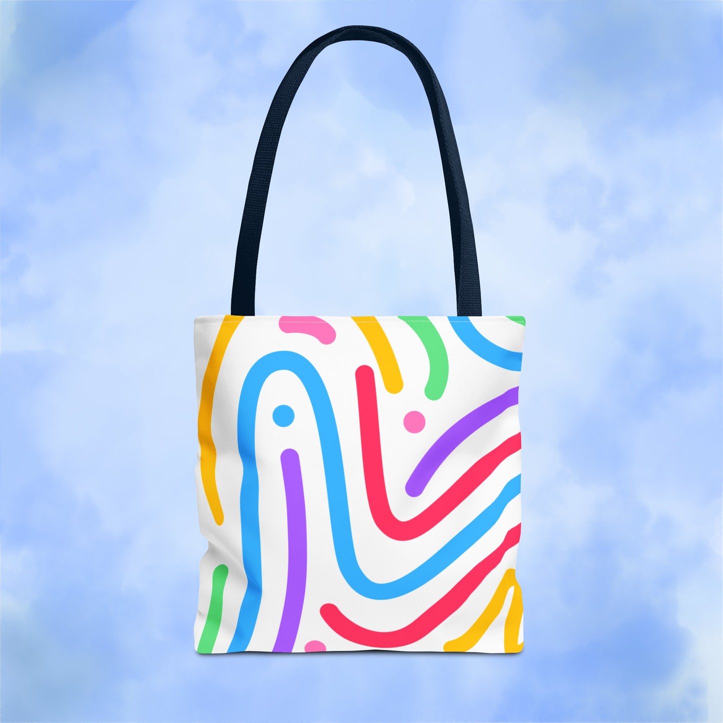 Colorful Doodle Swirl Tote Bag